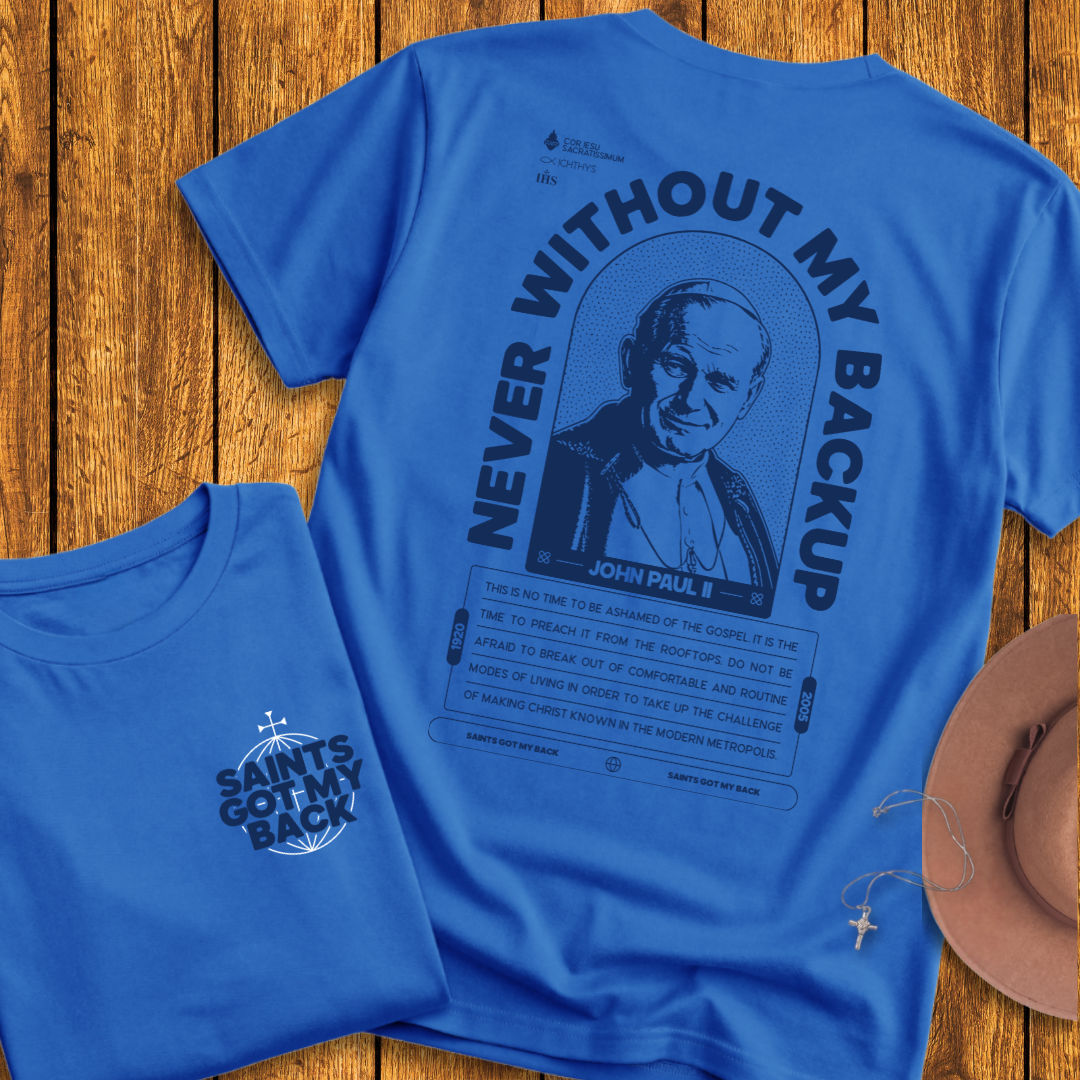 St John Paul II Back Print T-Shirt