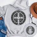 St Benedict Medal Back Print Hoodie