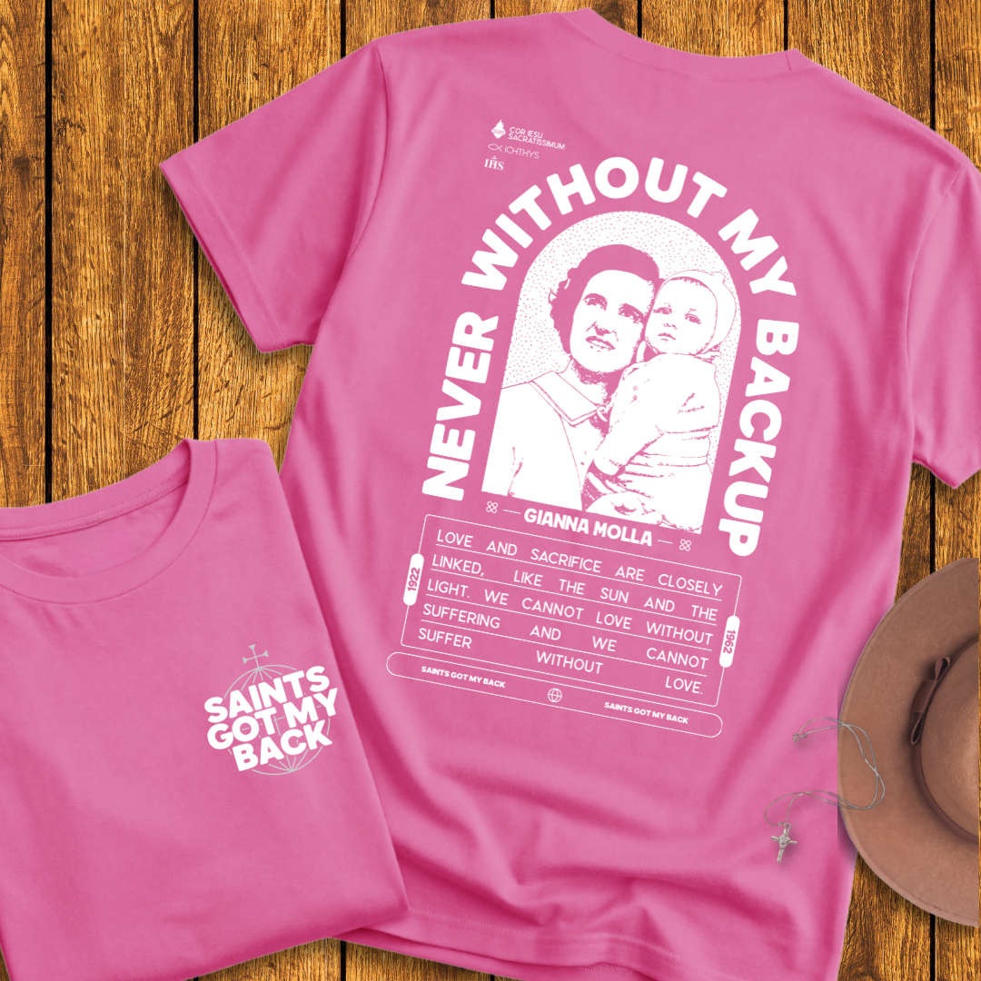 St Gianna Molla Back Print T-Shirt