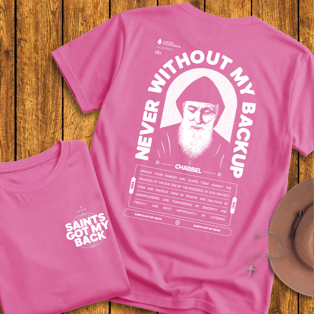 St Charbel Back Print T-Shirt