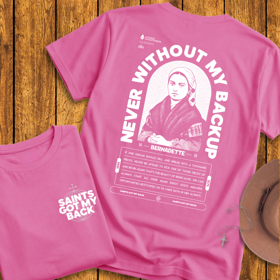 St Bernadette Back Print T-Shirt