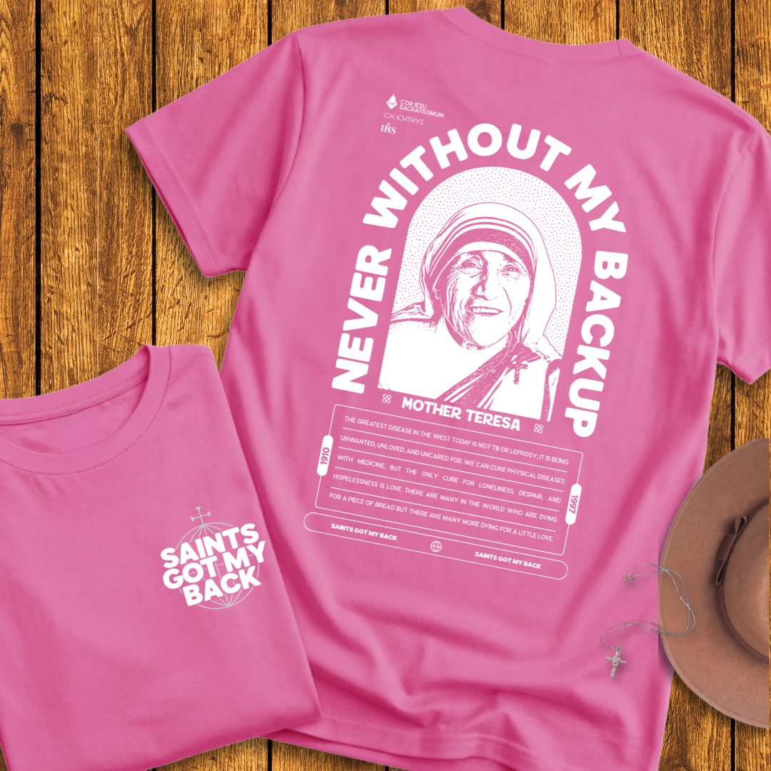 St Mother Theresa Back Print T-Shirt