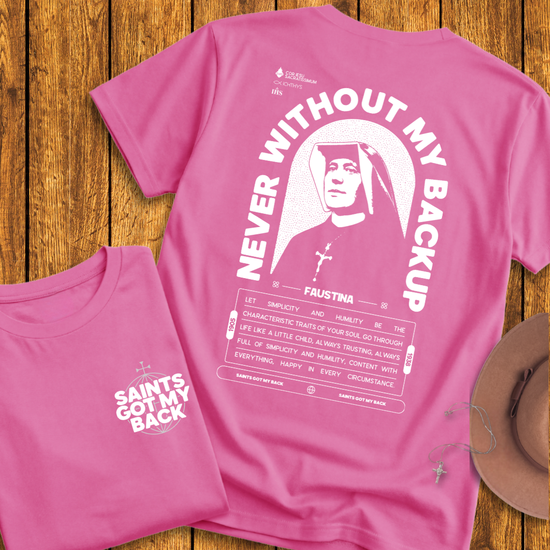 St Faustina Back Print T-Shirt