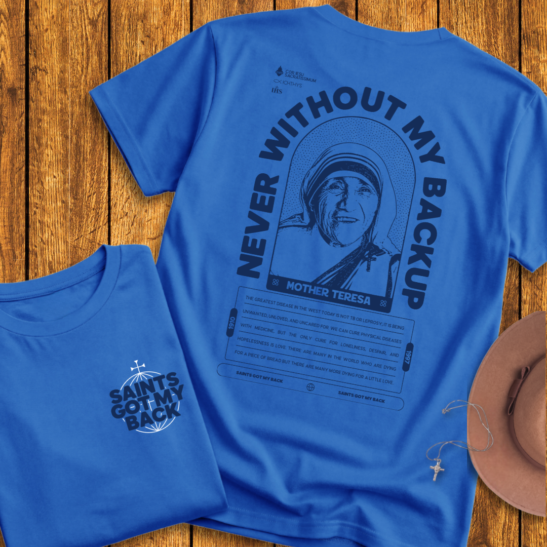 St Mother Theresa Back Print T-Shirt