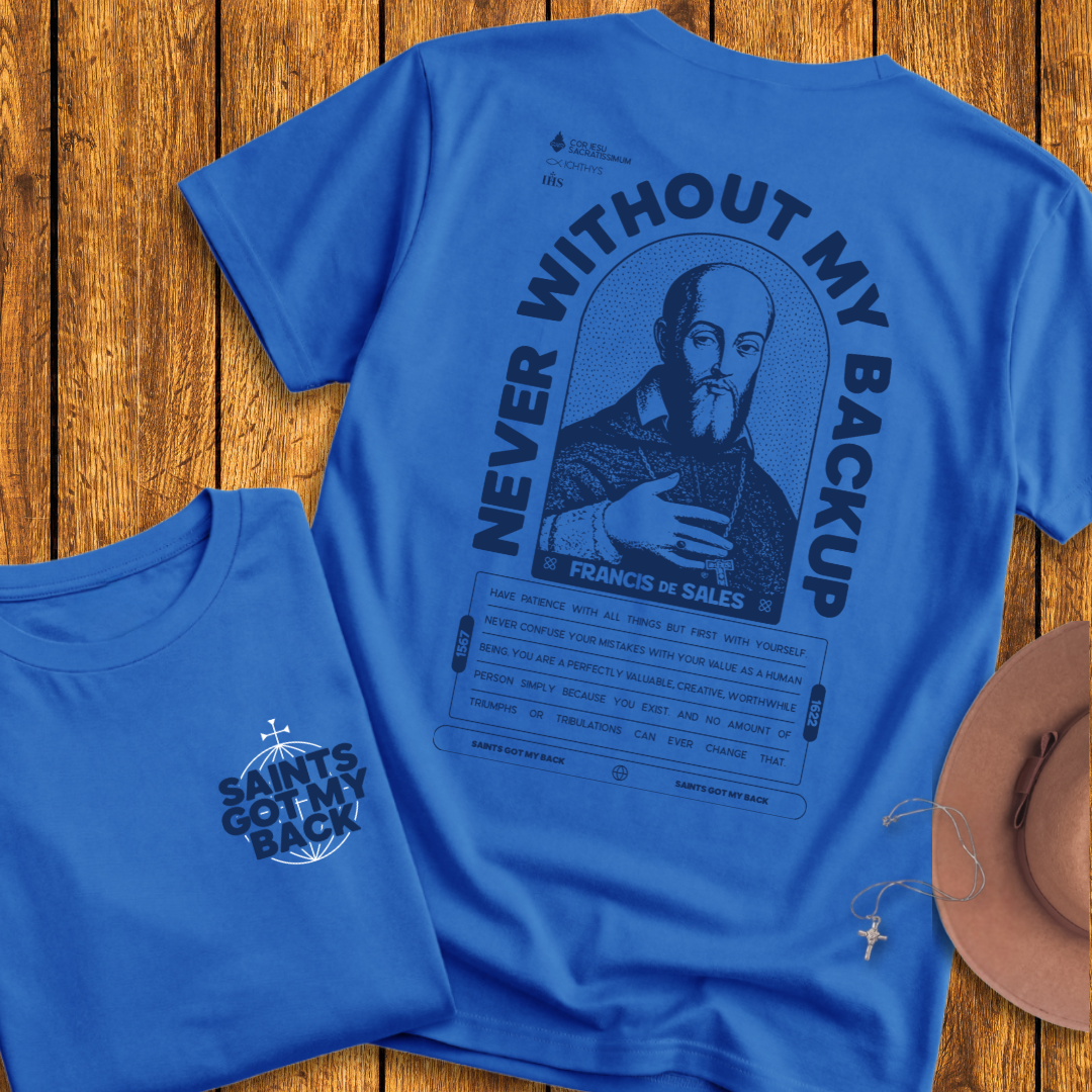 St Francis de Sales Back Print T-Shirt