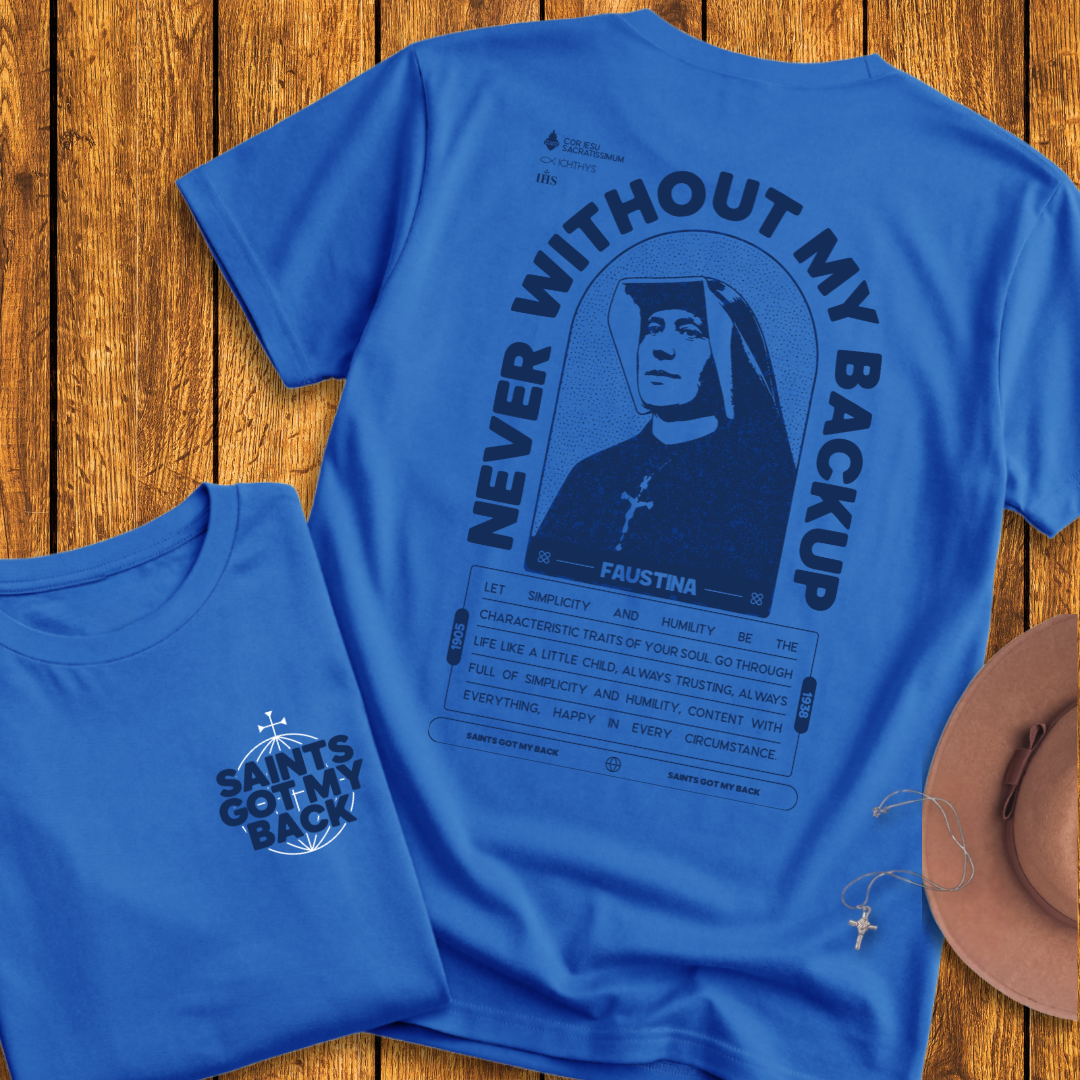 St Faustina Back Print T-Shirt