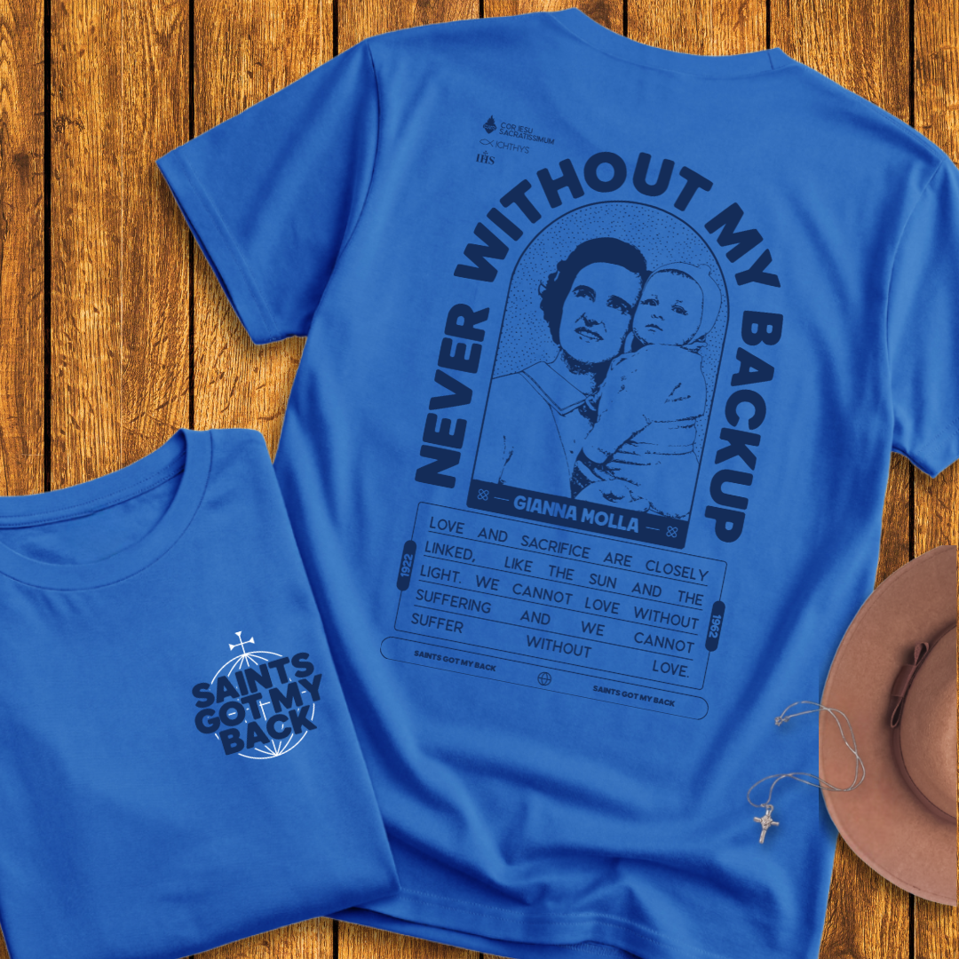 St Gianna Molla Back Print T-Shirt
