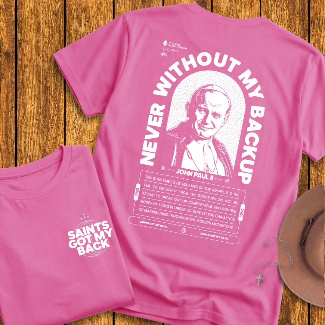 St John Paul II Back Print T-Shirt