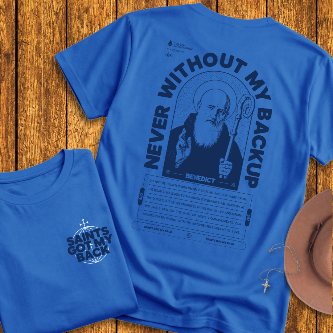 St Benedict Back Print T-Shirt