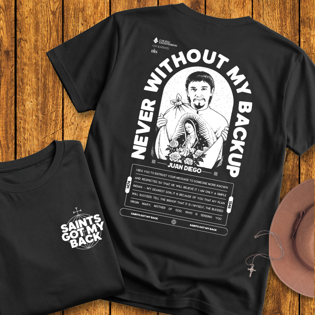 St Juan Diego Back Print T-Shirt