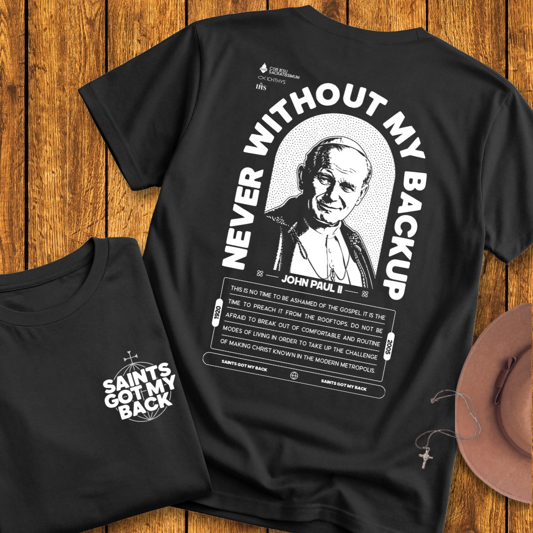 St John Paul II Back Print T-Shirt