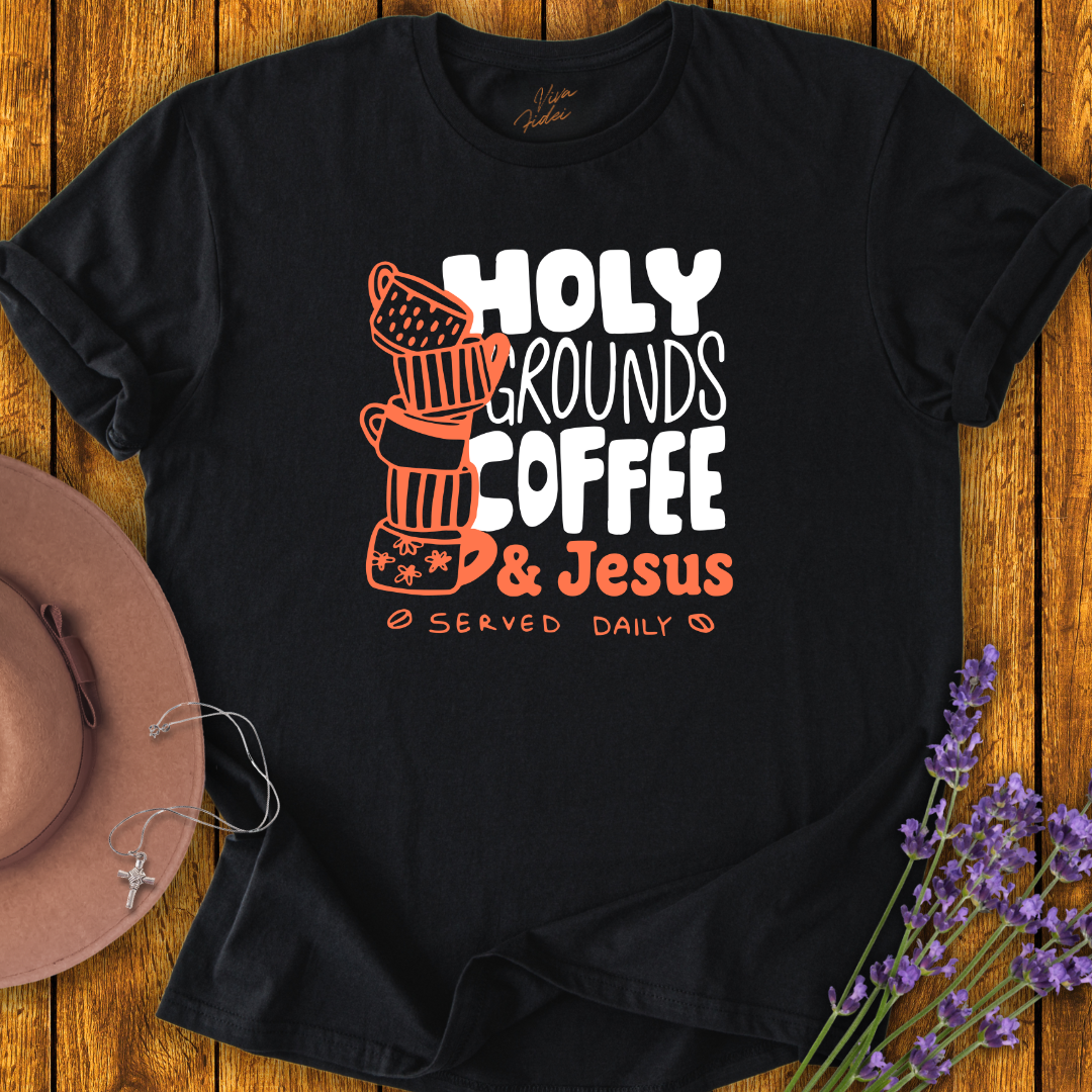Holy Grounds Coffee T-Shirt - NEW!