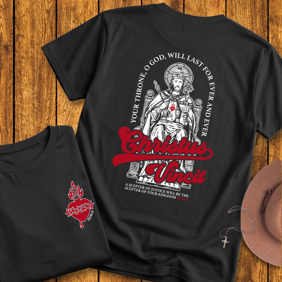 Christus Vincit Back Print T-Shirt - NEW!