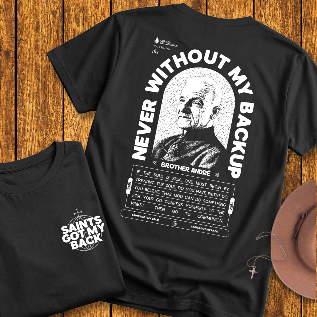 St Brother André Back Print T-Shirt