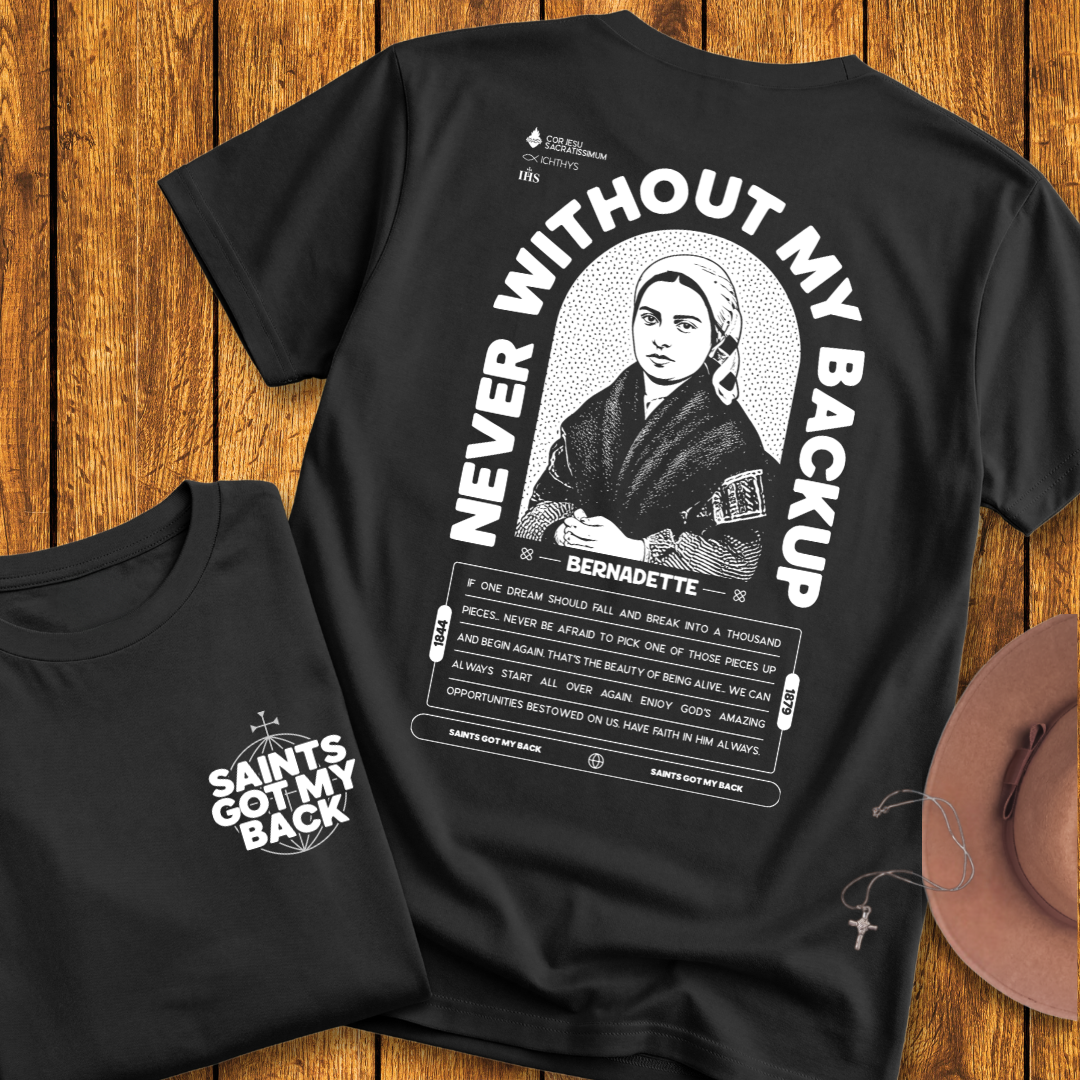 St Bernadette Back Print T-Shirt