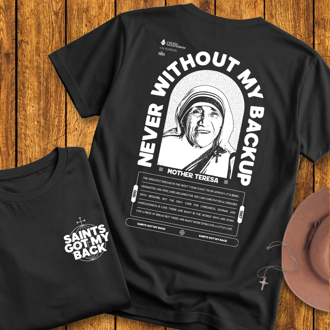 St Mother Theresa Back Print T-Shirt