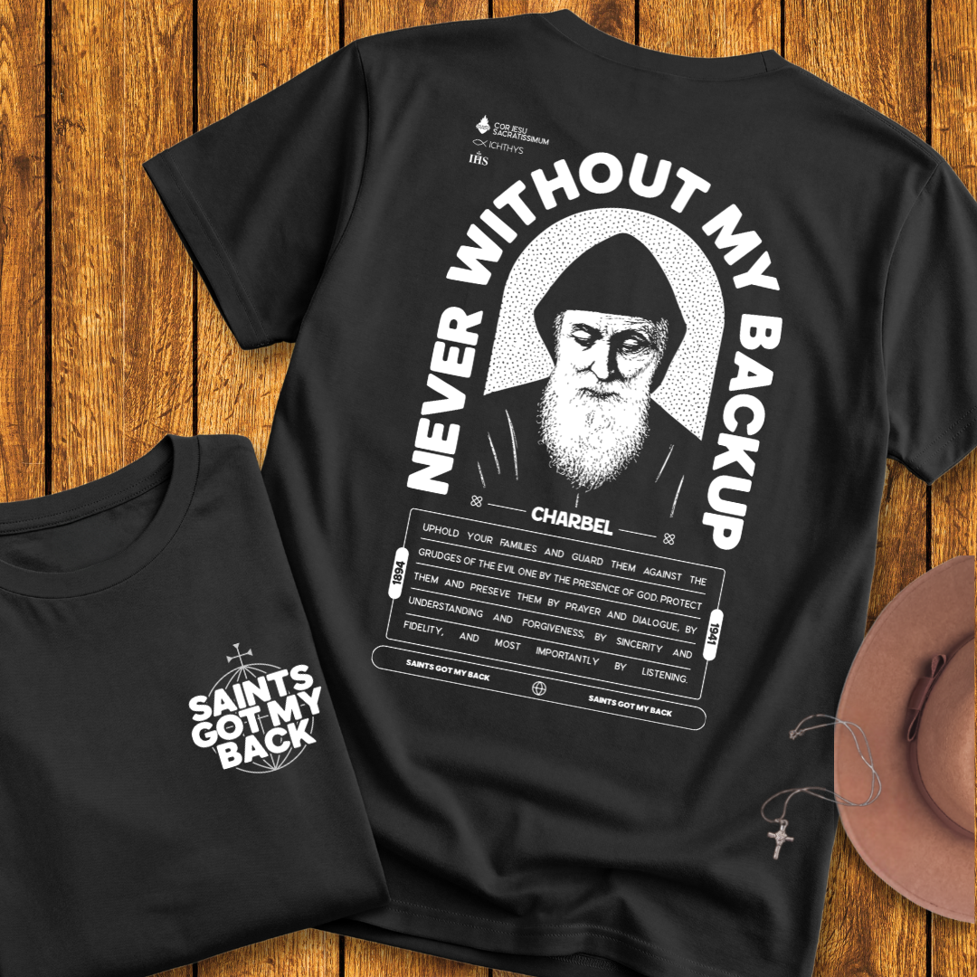 St Charbel Back Print T-Shirt