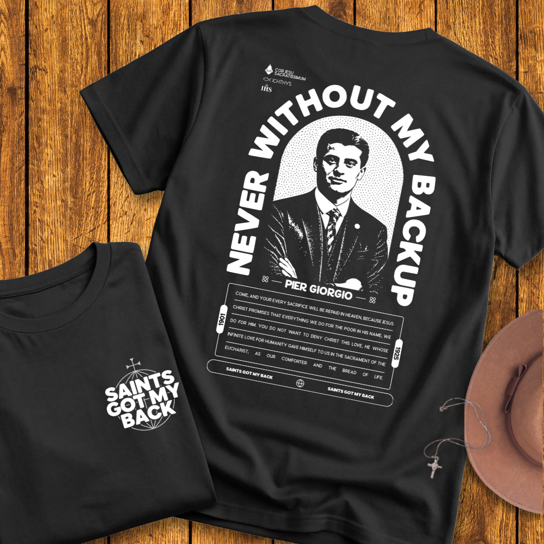 St Pier Giorgio Frassati Back Print T-Shirt