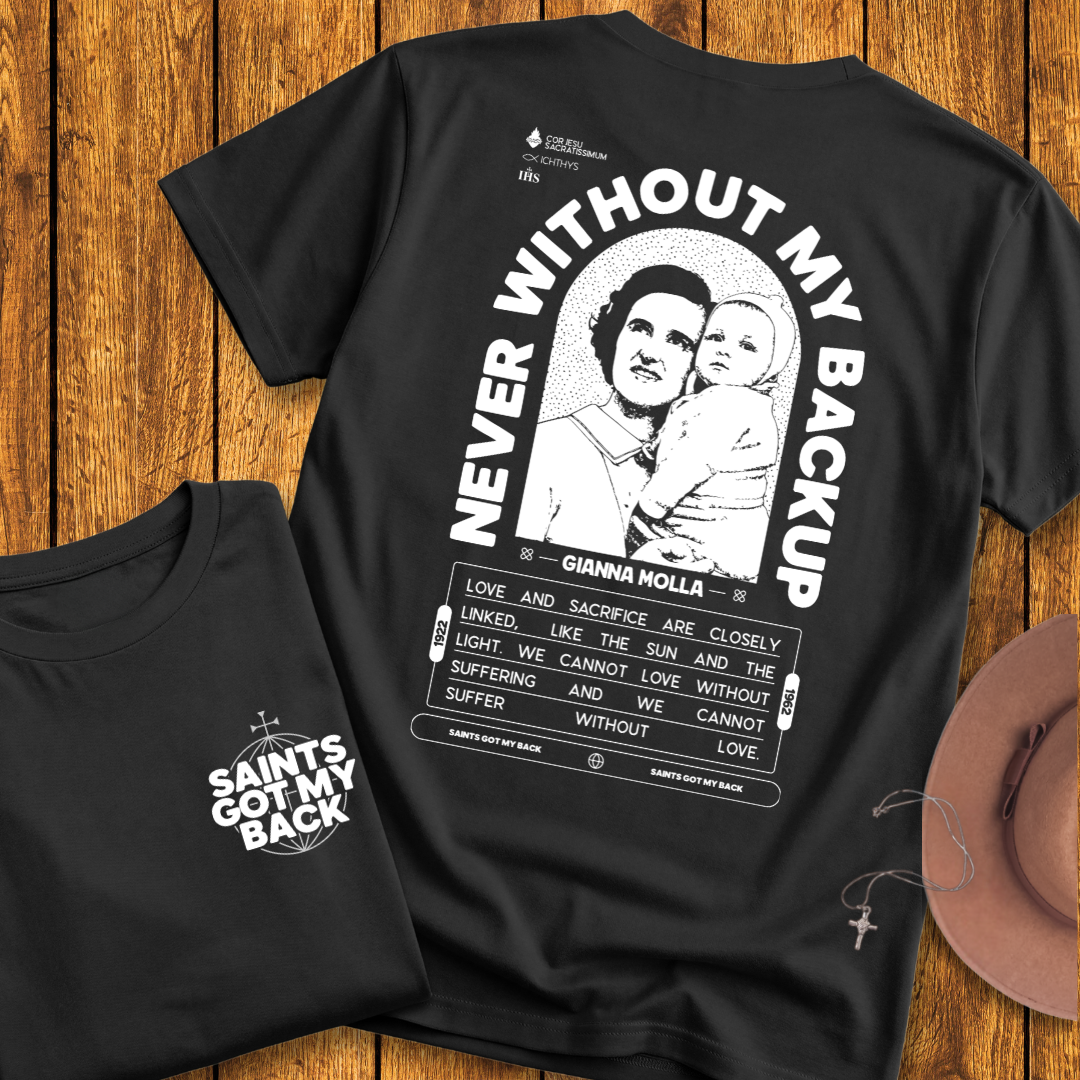 St Gianna Molla Back Print T-Shirt