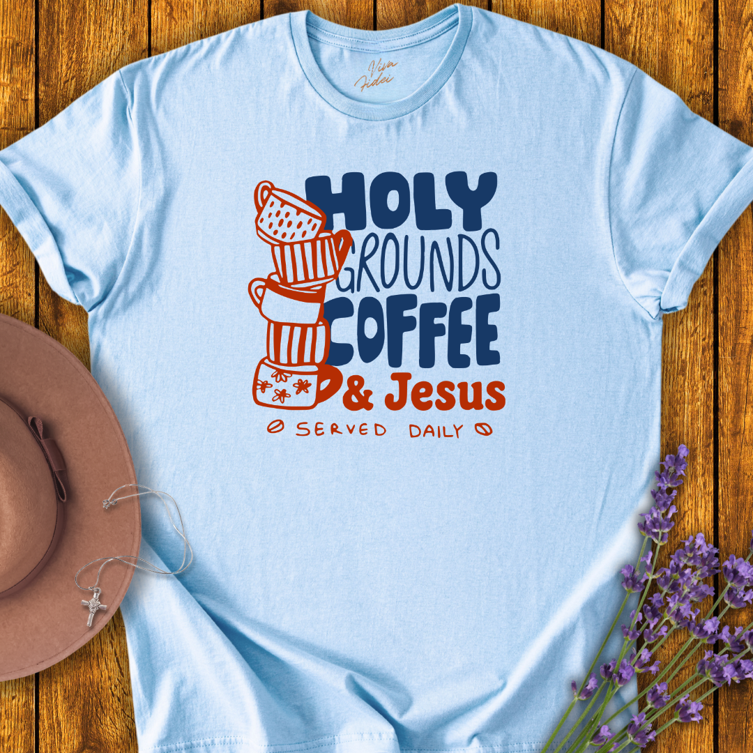 Holy Grounds Coffee T-Shirt - NEW!