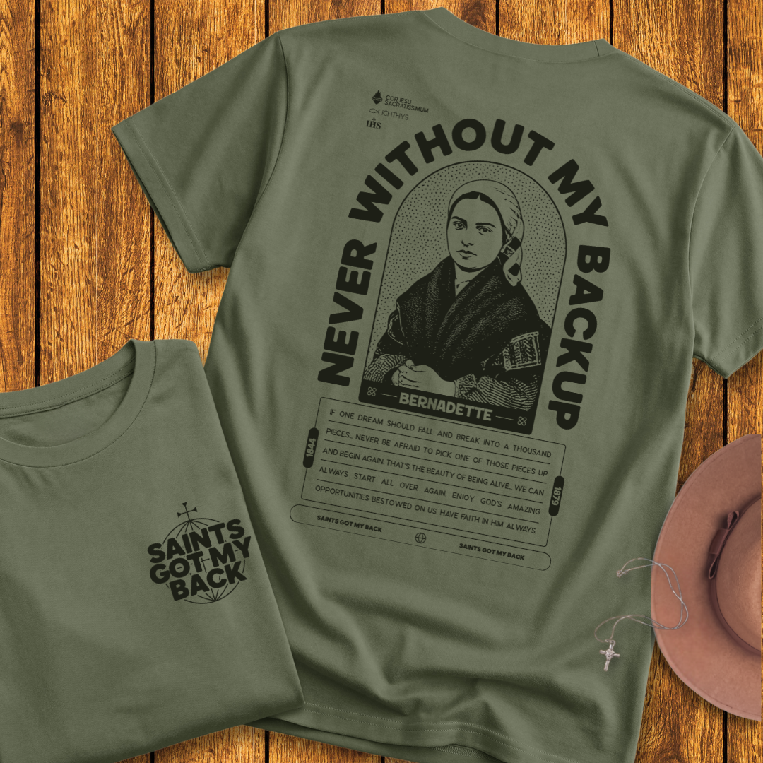 St Bernadette Back Print T-Shirt