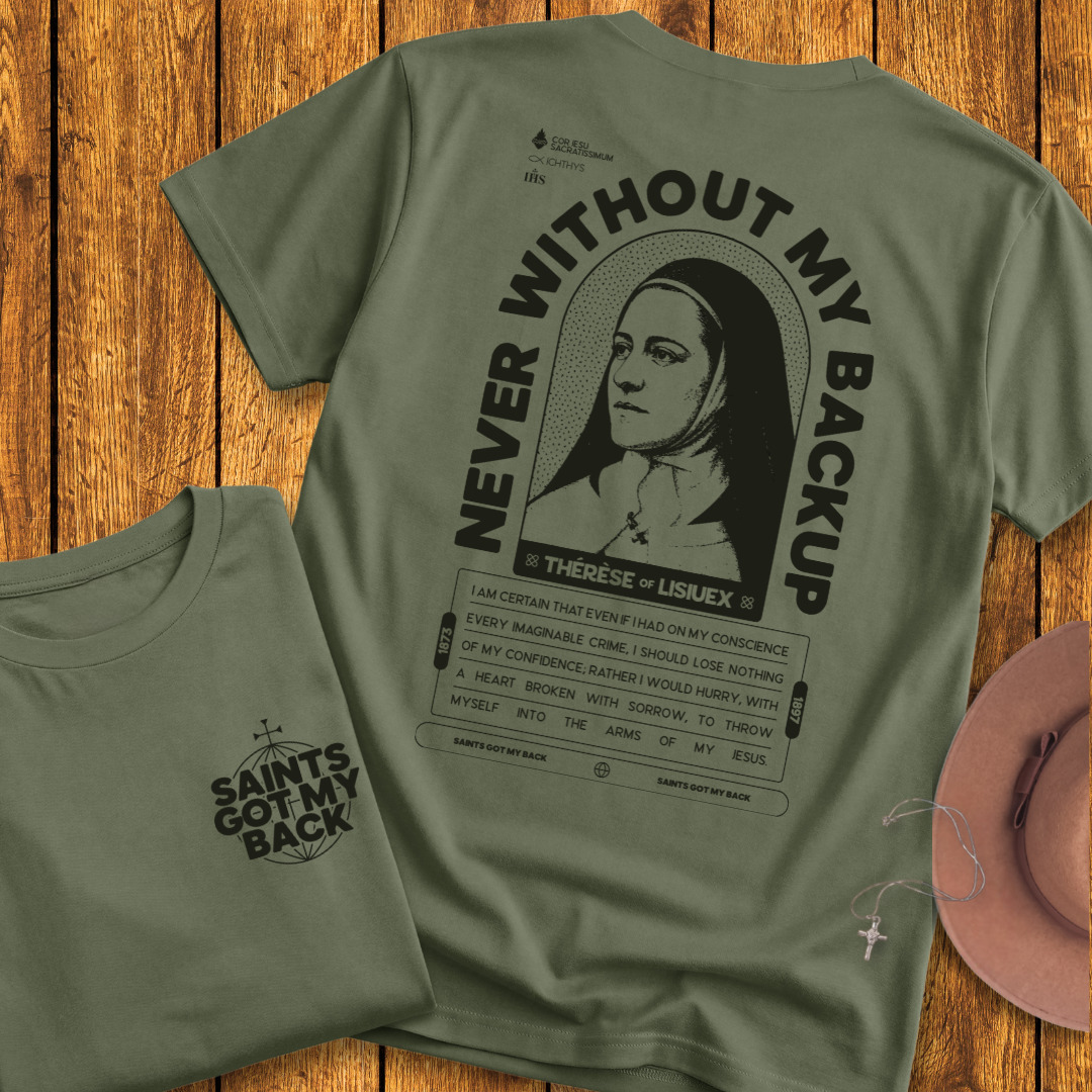 St Therese of Lisieux Back Print T-Shirt