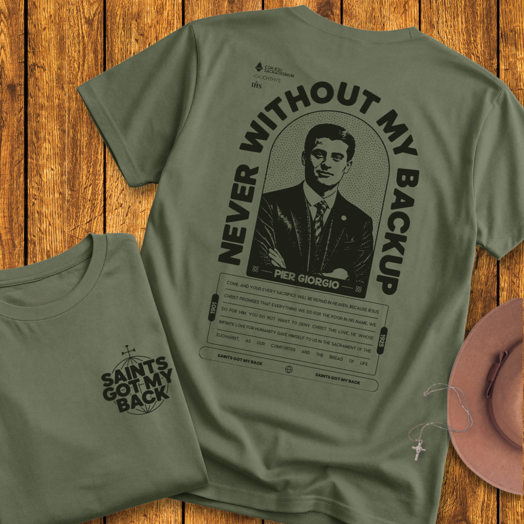 St Pier Giorgio Frassati Back Print T-Shirt