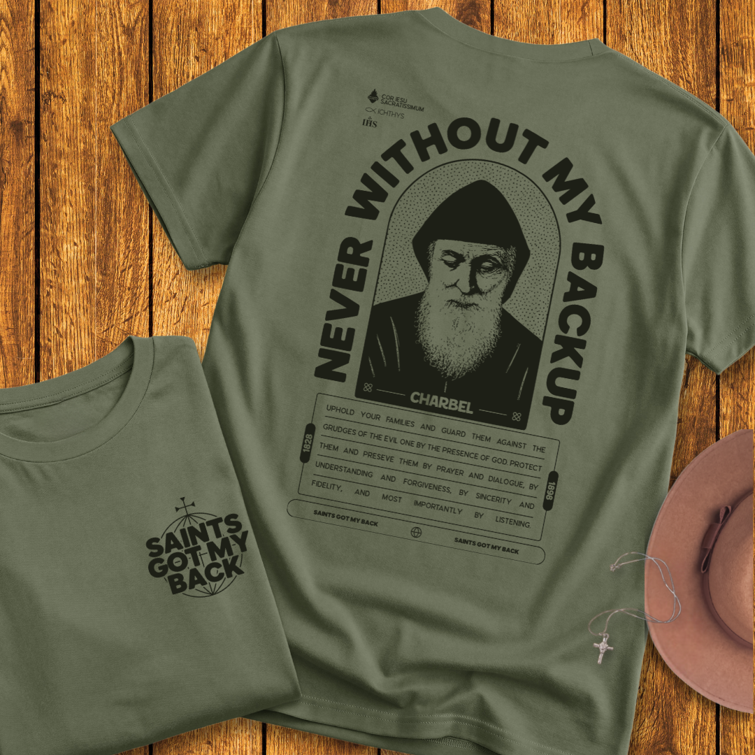 St Charbel Back Print T-Shirt