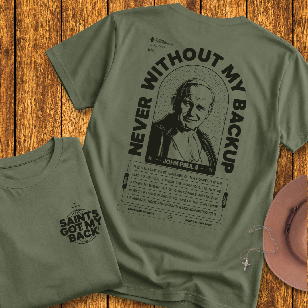 St John Paul II Back Print T-Shirt