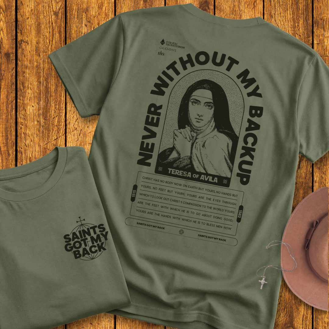 St Teresa of Avila Back Print T-Shirt