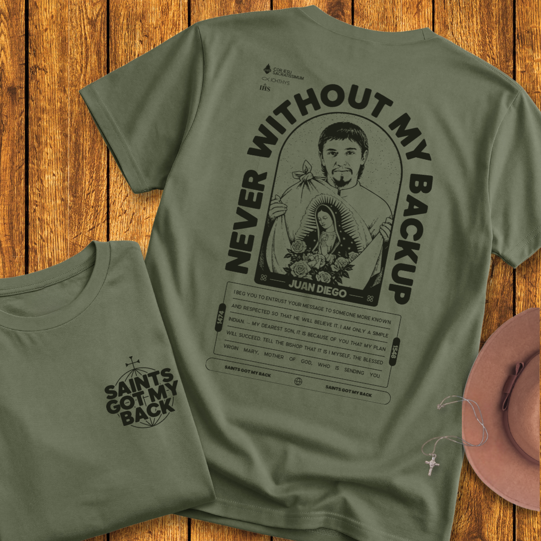 St Juan Diego Back Print T-Shirt