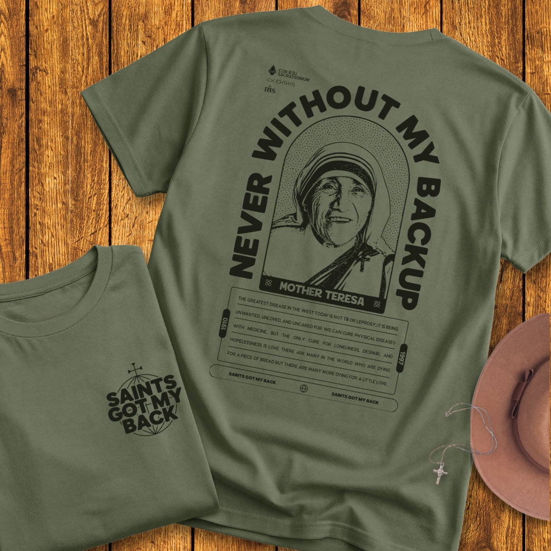 St Mother Theresa Back Print T-Shirt