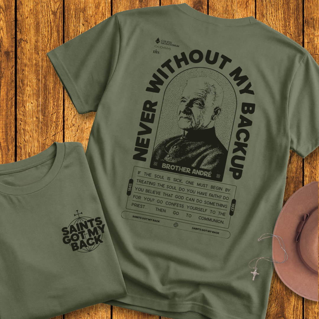 St Brother André Back Print T-Shirt