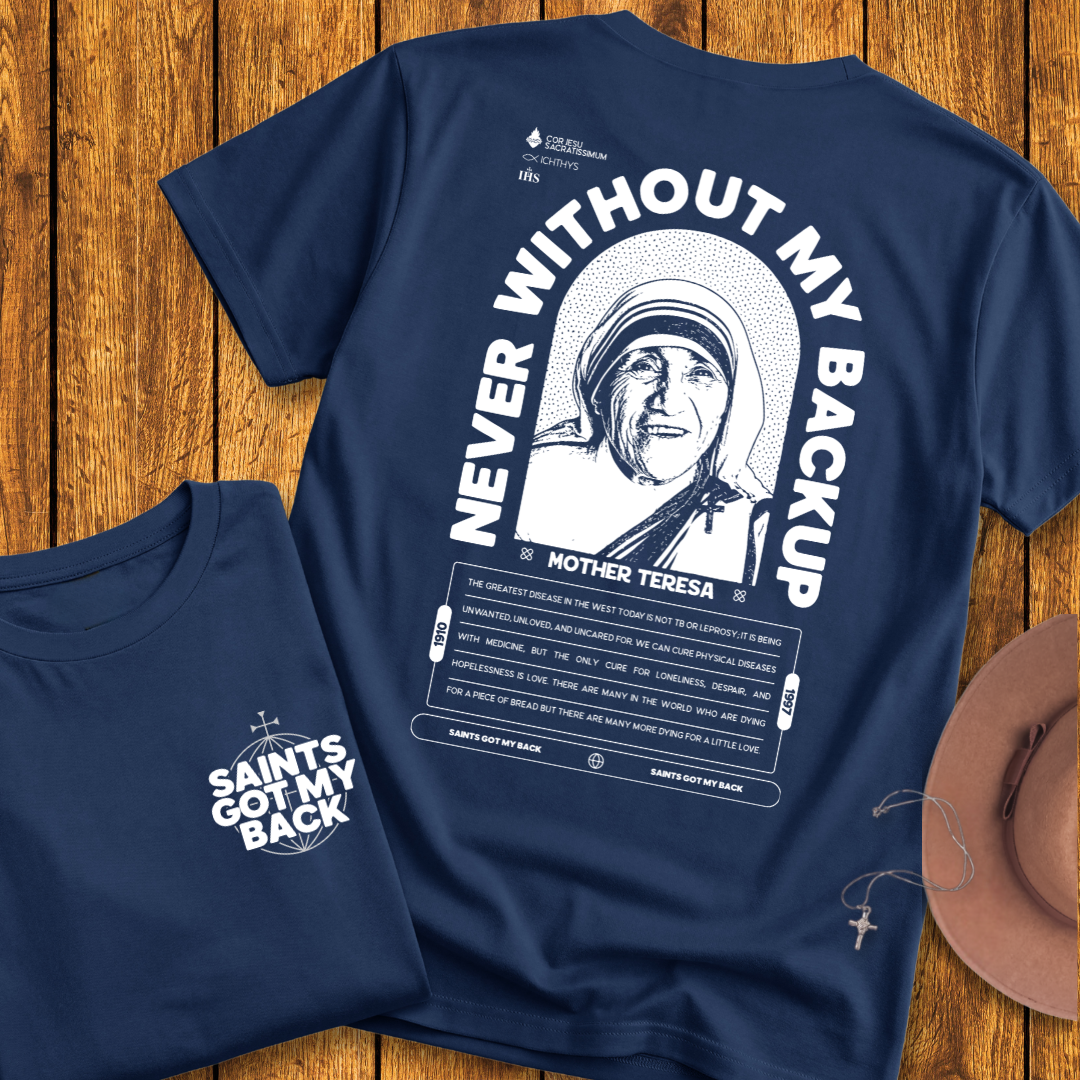 St Mother Theresa Back Print T-Shirt