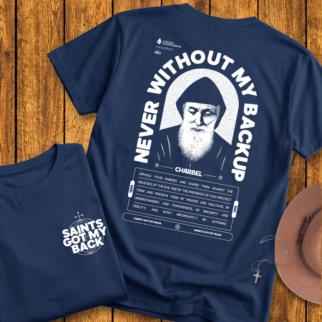 St Charbel Back Print T-Shirt