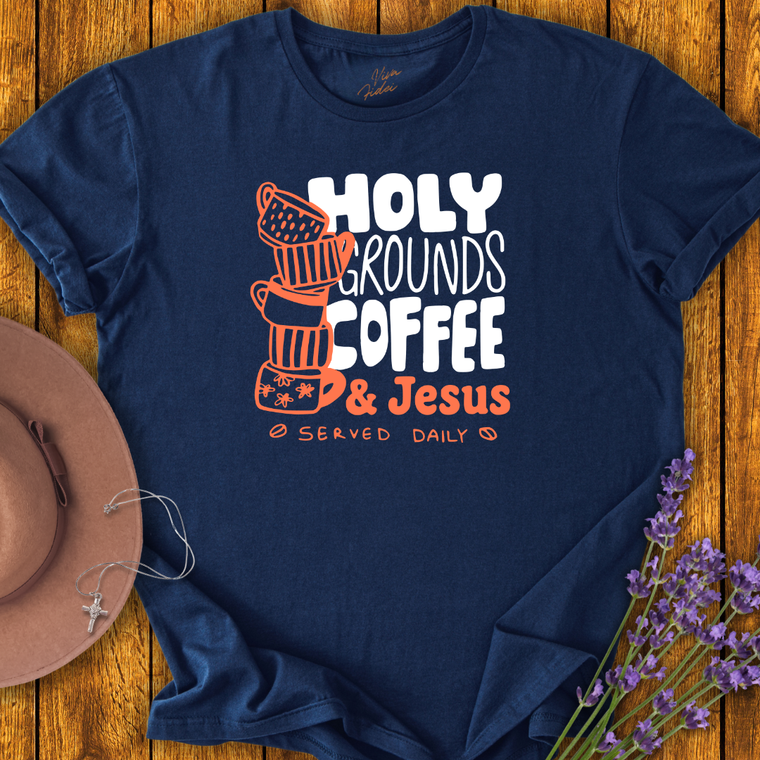 Holy Grounds Coffee T-Shirt - NEW!