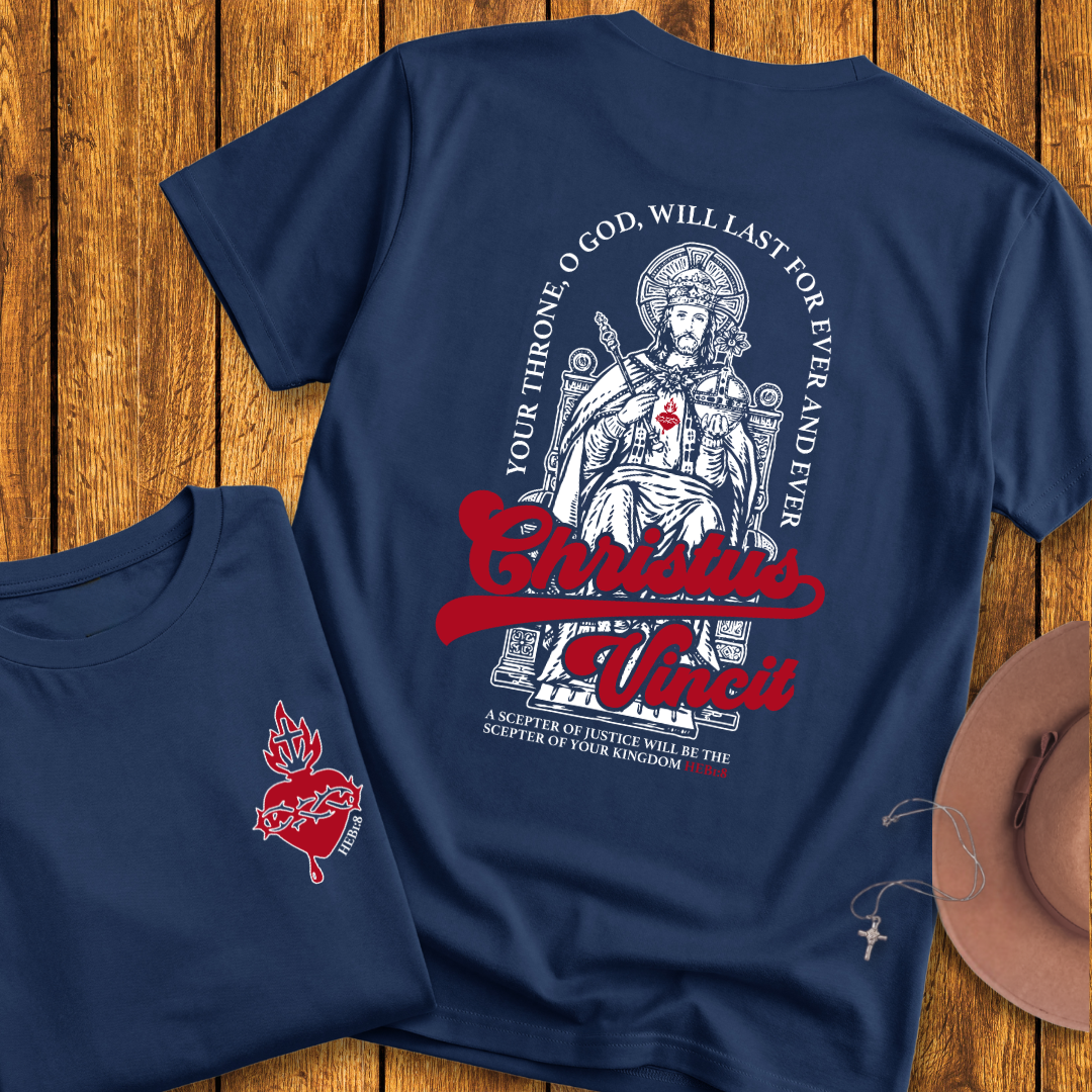 Christus Vincit Back Print T-Shirt - NEW!