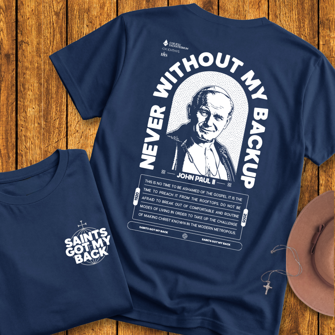 St John Paul II Back Print T-Shirt