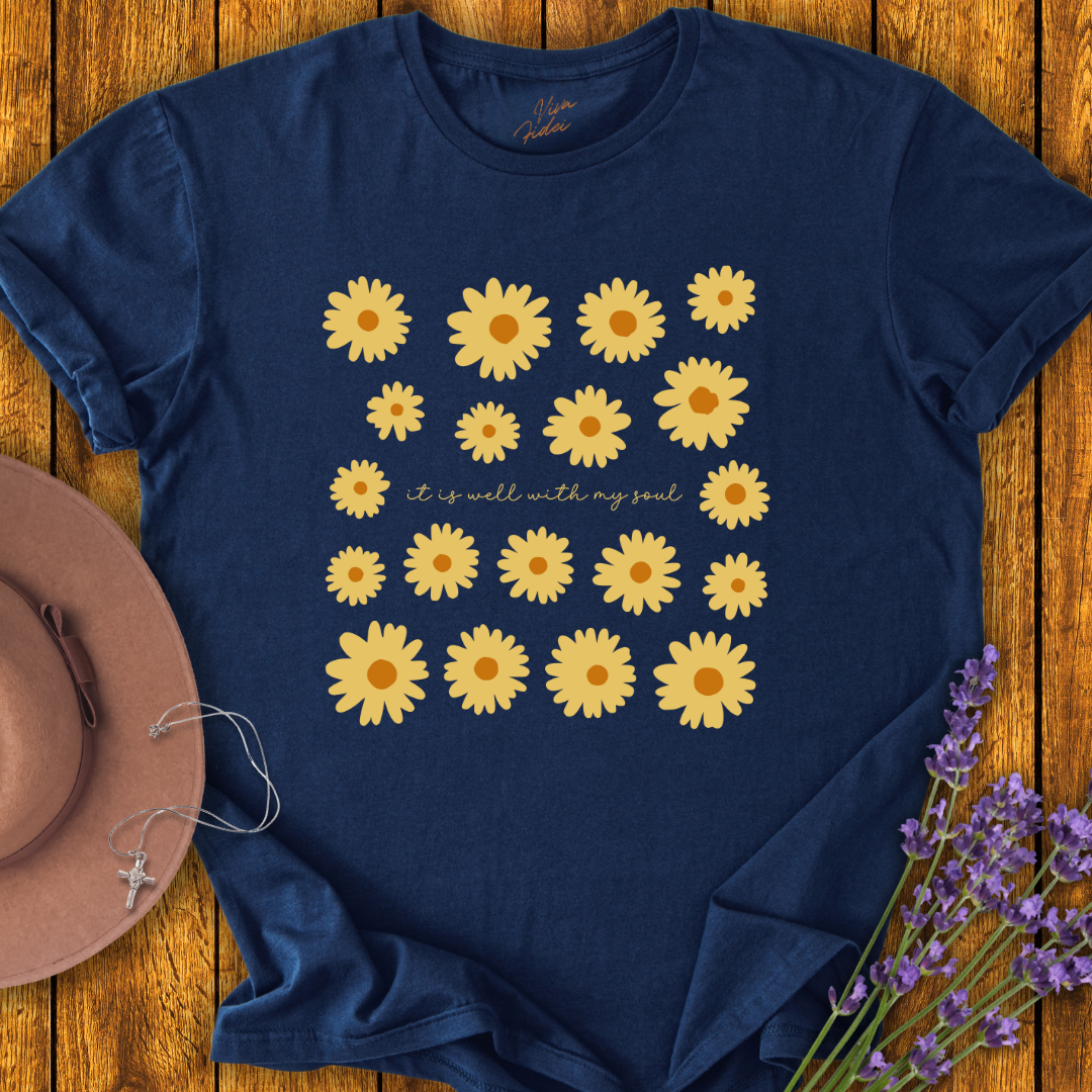 It Is Well With My Soul Flowers T-Shirt