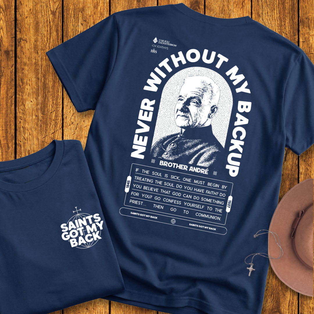 St Brother André Back Print T-Shirt