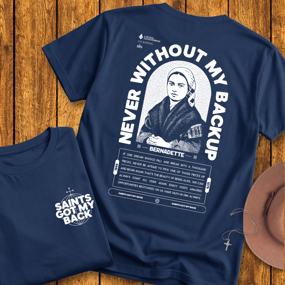 St Bernadette Back Print T-Shirt