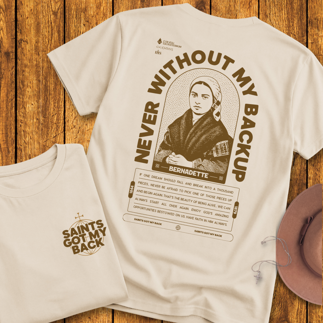 St Bernadette Back Print T-Shirt