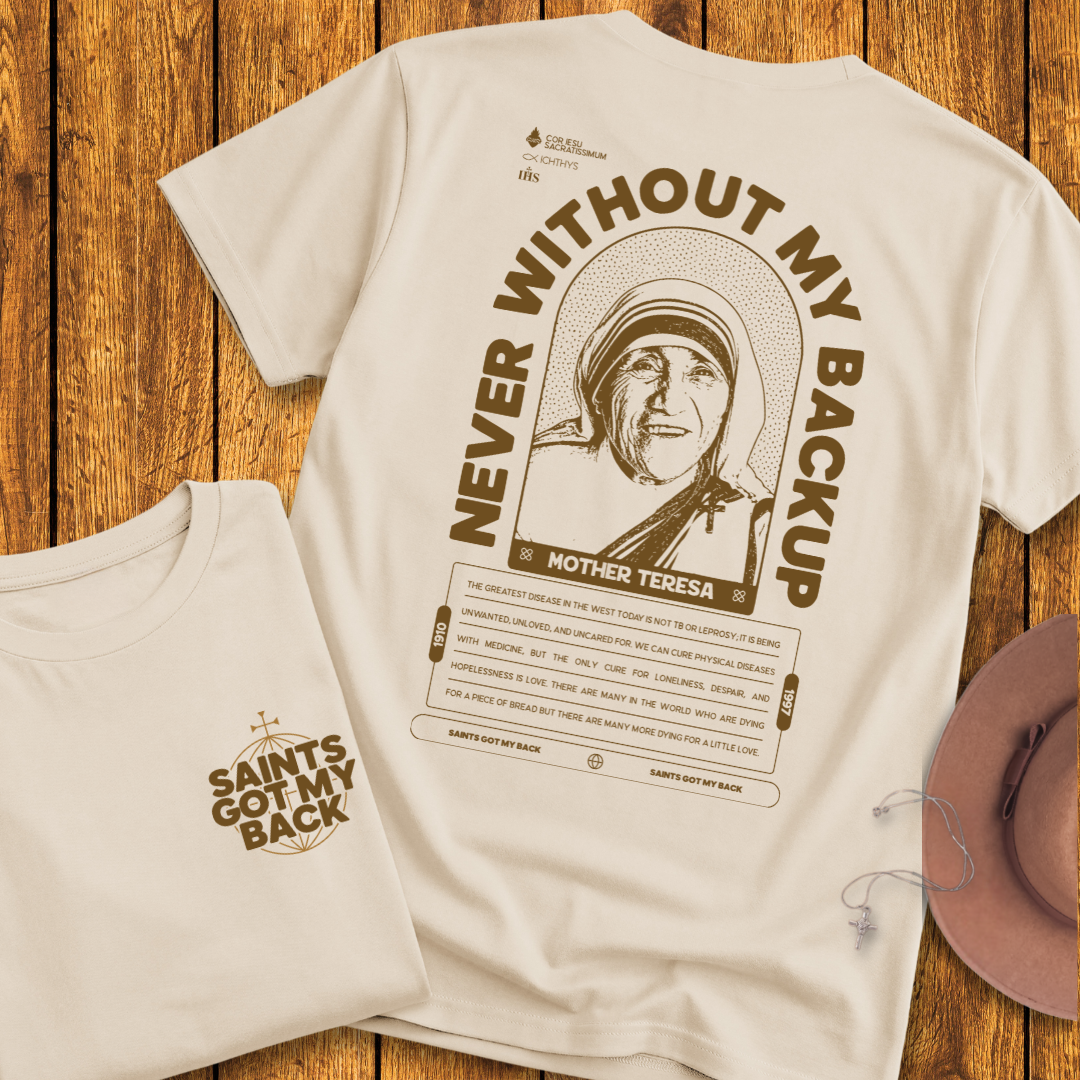 St Mother Theresa Back Print T-Shirt