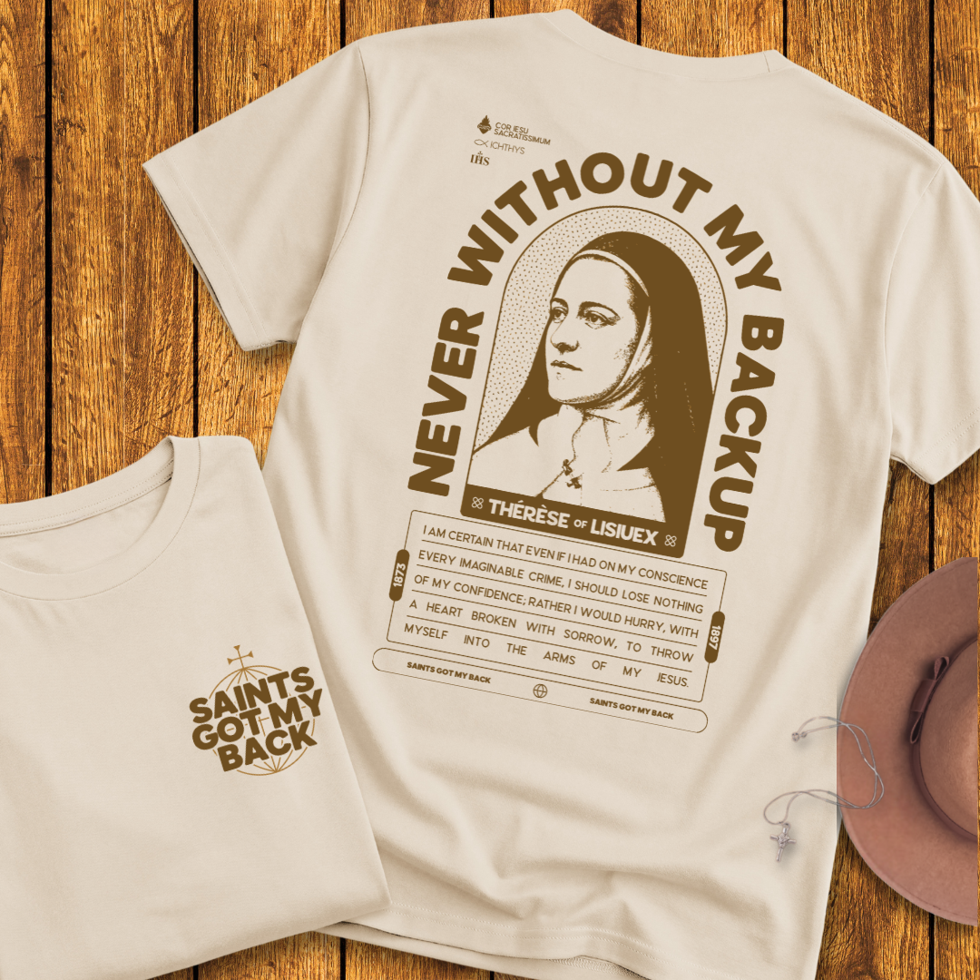 St Therese of Lisieux Back Print T-Shirt