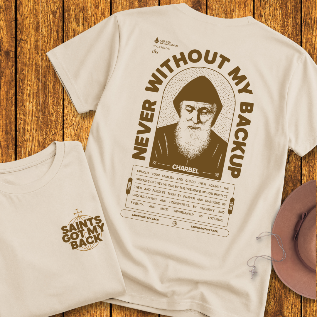 St Charbel Back Print T-Shirt