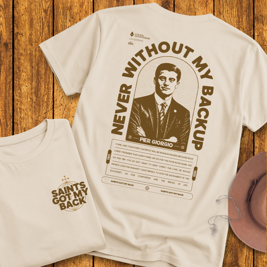 St Pier Giorgio Frassati Back Print T-Shirt