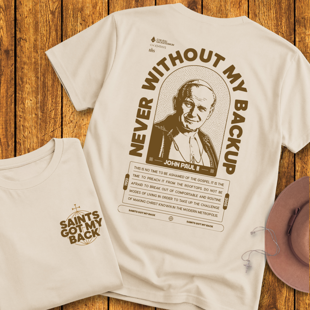 St John Paul II Back Print T-Shirt