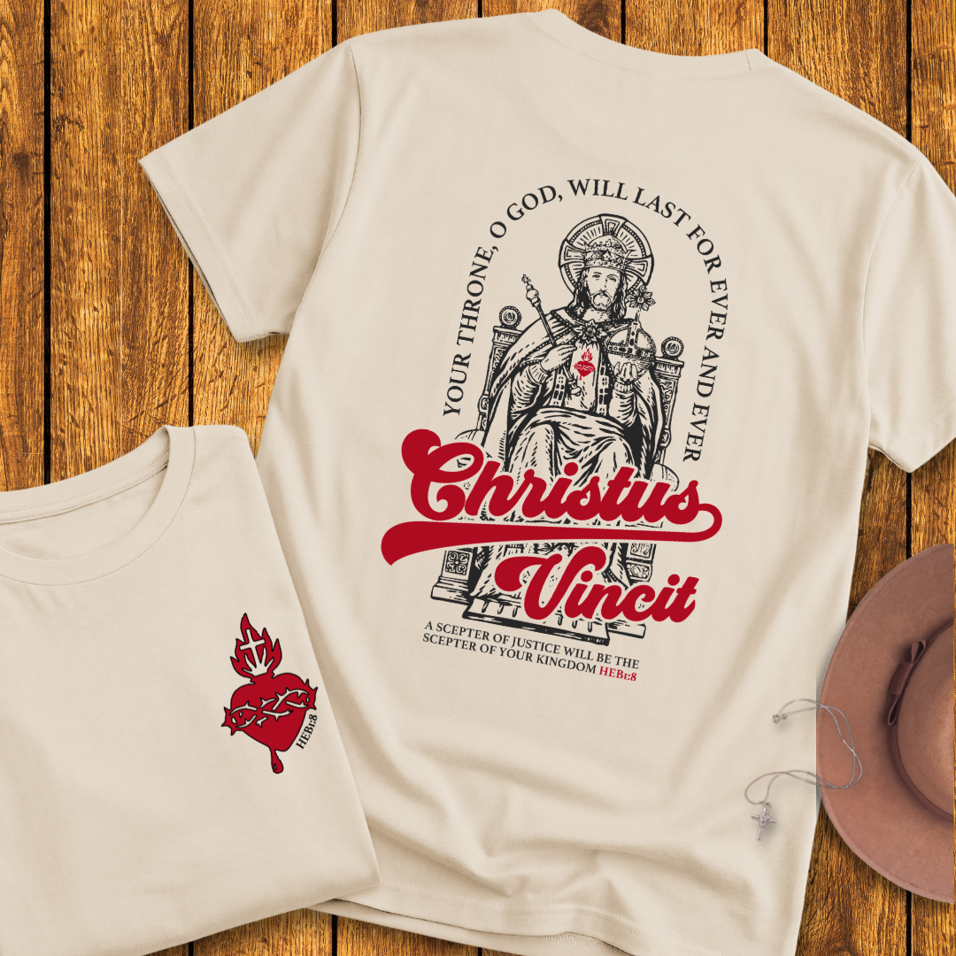 Christus Vincit Back Print T-Shirt - NEW!