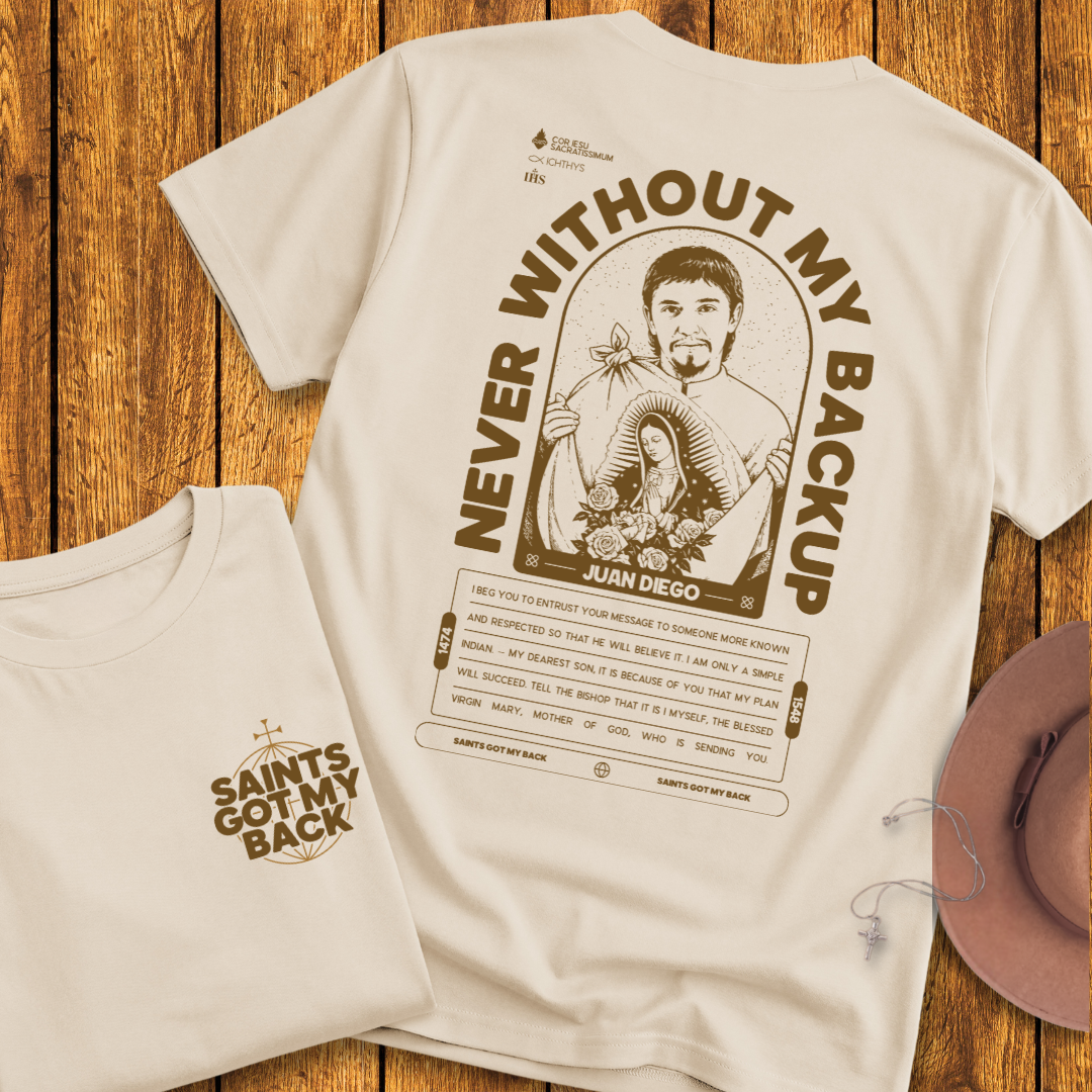 St Juan Diego Back Print T-Shirt