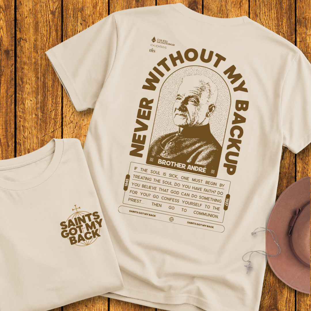 St Brother André Back Print T-Shirt